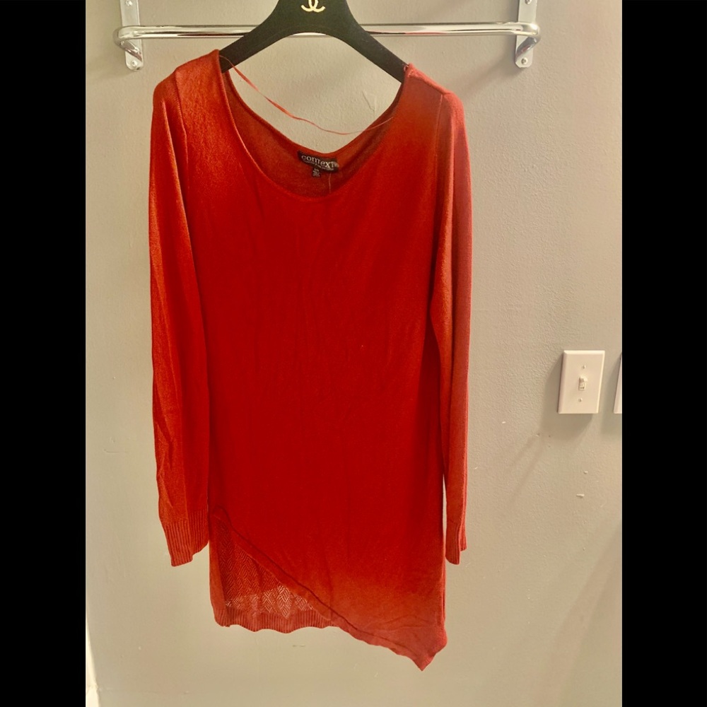 Lord & Taylor Context Long Sleeve Asymmetrical Top